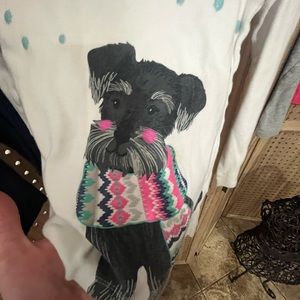 Carter’s Girls long sleeve top with cute Yorkie dog
